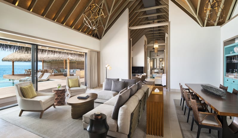 2. Two-Bedroom Overwater Villa_Living & Dining Area